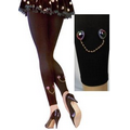Ladies Footless Tights with Ornament